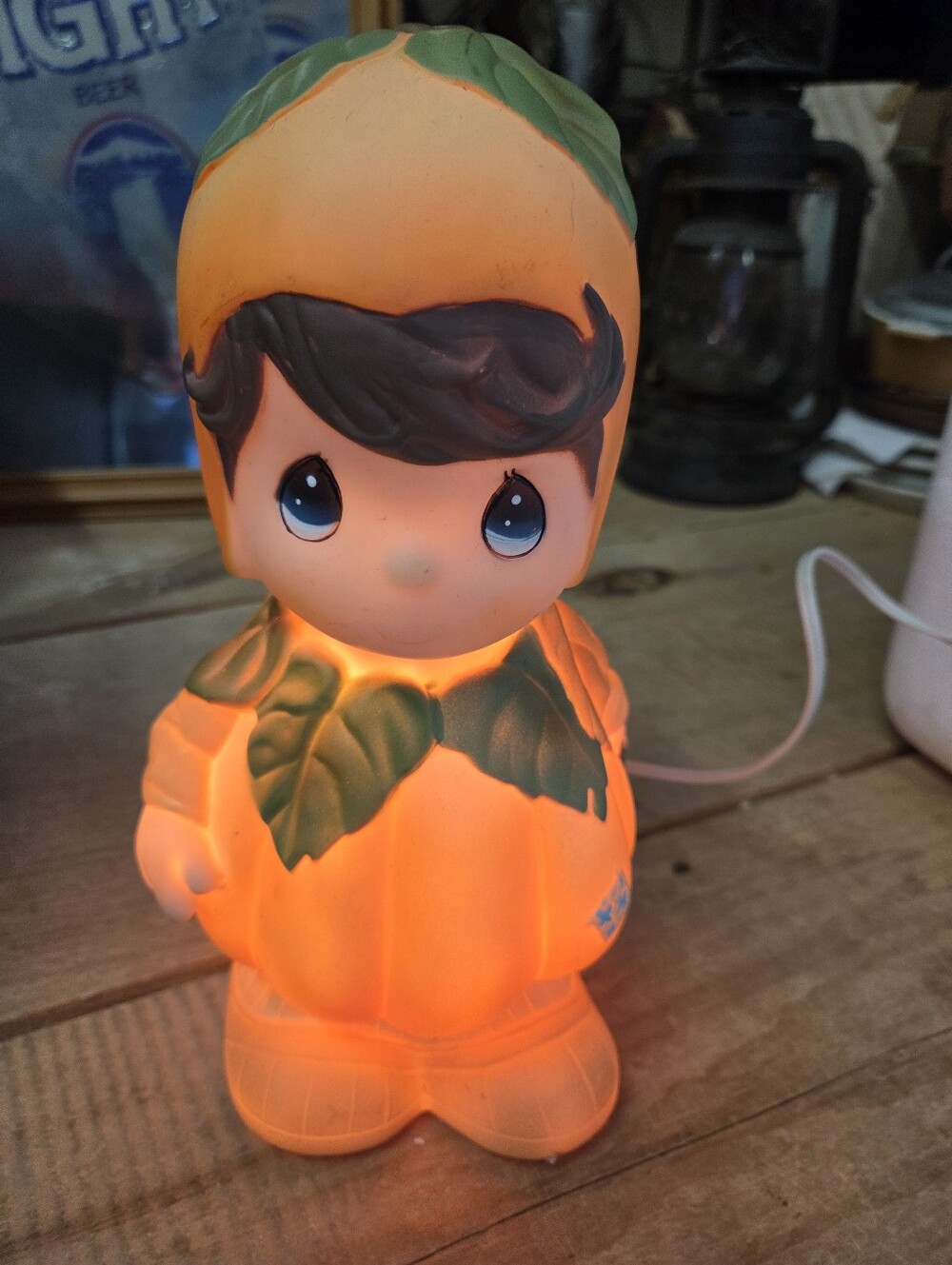 Precious Moments Pumpkin Lighted Fall Halloween Decoration - Picture 2 of 3
